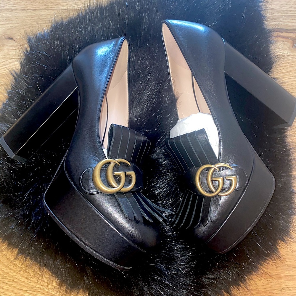 COPY - NWOT Gucci Marmont Loafer Pump Heels 🖤